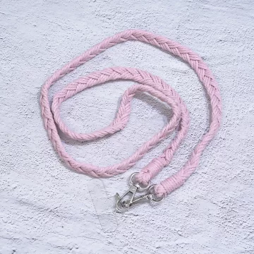 單色結辮編織&times;手機斜背雙勾掛繩&times;粉紅