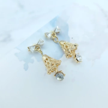 晶鑽響鈴鐺×吊墜耳環