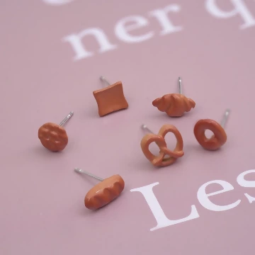 焦糖麵包×單邊六套件耳環組