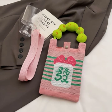 甜甜圈提把針織包&times;斜背包&times;大發