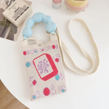 甜甜圈提把針織包×斜背包×麻將發