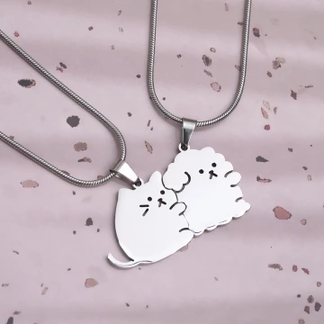 316鋼飾&times;汪喵一家親&times;姐妹閨蜜情侶項鍊組