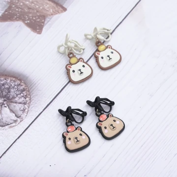 可愛水豚君×三角耳夾×共二色