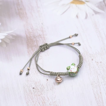 事業御守貓&times;拉繩手鍊&times;綠