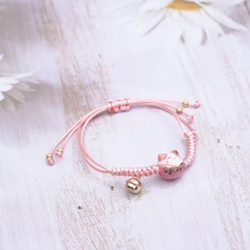 戀愛御守貓&times;拉繩手鍊&times;粉