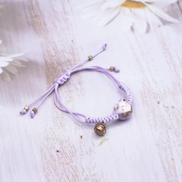智慧御守貓&times;拉繩手鍊&times;紫