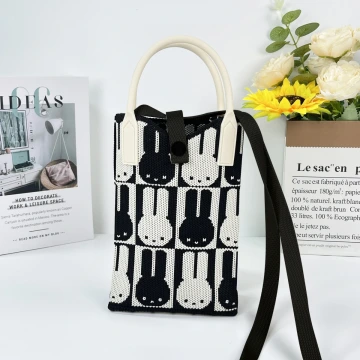 黑白兔兔&times;針織&times;斜背包