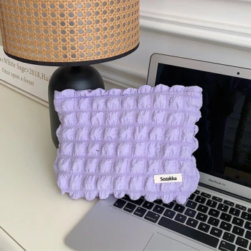 泡芙雲朵包×化妝包×紫色