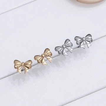 316鋼飾&times;甜美蝴蝶結&times;耳釘&times;共二色