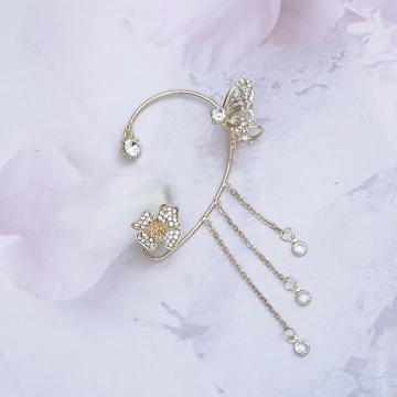 左耳仙氣蝴蝶採花×耳掛