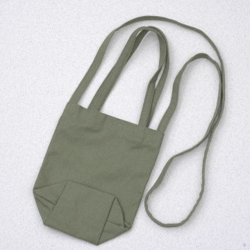 素面帆布水杯袋×手提兩用×斜背袋×草綠