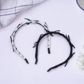 蝴蝶結蕾絲帶&times;髮箍&times;共二色