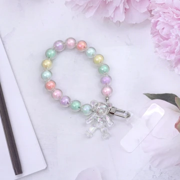 彩色小熊串珠&times;手機手提吊飾掛繩