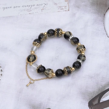黑金流光×固定式串珠手鍊