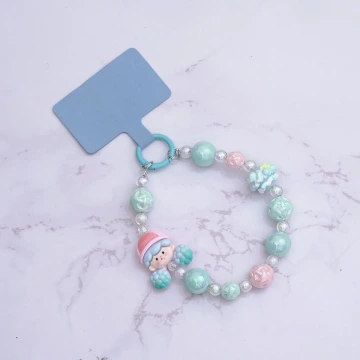 啦啦隊女孩的點心時間×手機腕帶掛繩×藍色