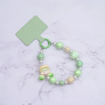 啦啦隊女孩的點心時間×手機腕帶掛繩×綠色