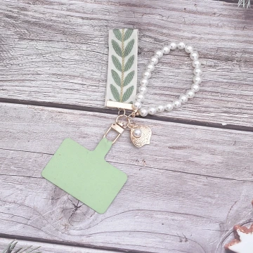 小清新貝殼織帶&times;手機手提吊飾掛繩&times;綠色