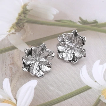 金屬冷淡大花蕊&times;吊墜耳環