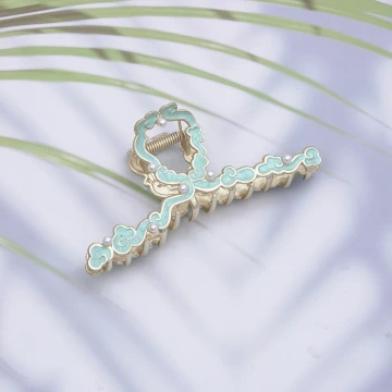 古風藍綠祥雲&times;鯊魚夾