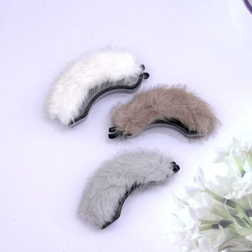 仿水貂毛×香蕉夾×髮夾×共三色