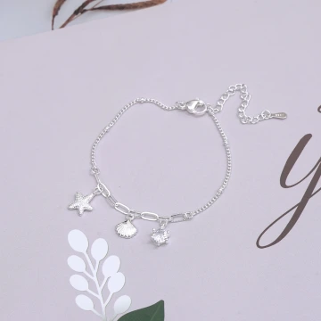 925銀飾×貝殼海星×手鍊