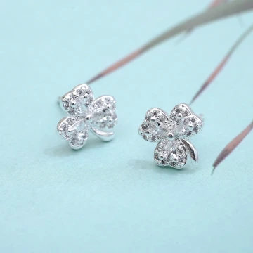 925銀針&times;三葉草&times;耳環