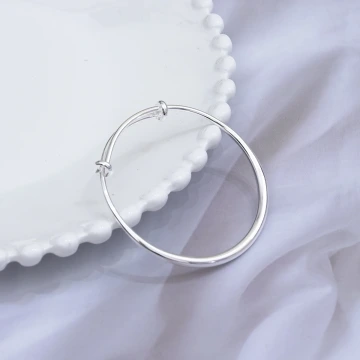 925銀飾&times;光面素環&times;推拉手環