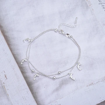 925銀飾&times;雙層海豚&times;腳鍊