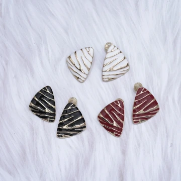 港風金屬斑馬紋&times;蚊香盤U型耳夾&times;共三色