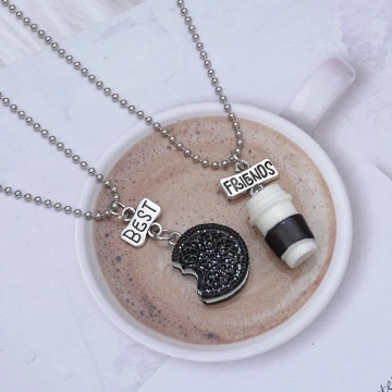 再忙也要喝咖啡×閨蜜姐妹項鍊組