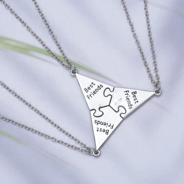 友誼的穩定結構&times;三套件閨蜜姐妹項鍊組