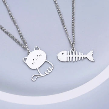 貓咪與魚×閨蜜姐妹項鍊組