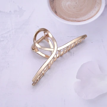 金色極簡交叉×鯊魚夾