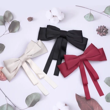長尾緞帶蝴蝶結×蝴蝶夾×共三色