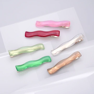 彩虹波浪×六套件髮夾組