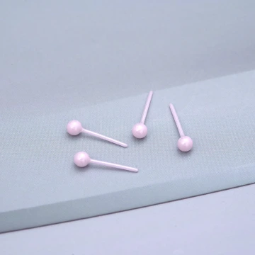 小圓珠×陶瓷×養耳棒×二套件耳環組×粉紅