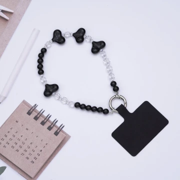 三心相連&times;手機腕帶掛繩&times;黑色