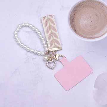 小清新愛心織帶&times;手機掌上掛繩&times;粉紅