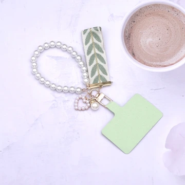 小清新愛心織帶×手機掌上掛繩×綠色