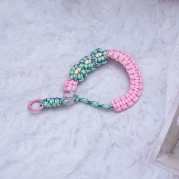 短版小花編織&times;水瓶飲料提繩&times;手機提繩&times;多功能&times;粉綠