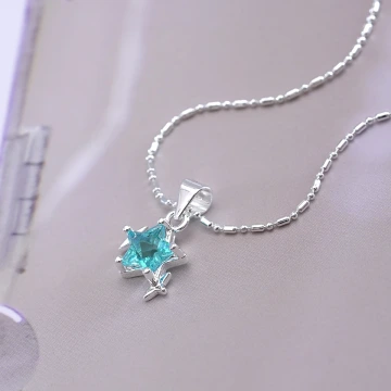 925銀飾×海藍之星×鎖骨項鍊