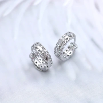 925銀針&times;蕾絲邊圓環&times;耳扣