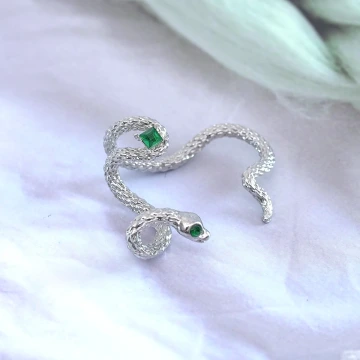 綠眼纏繞小蛇&times;右耳單邊耳掛