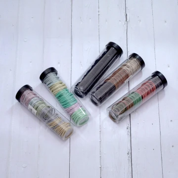 罐裝高彈力螺旋髮繩×100入髮束組×共五色
