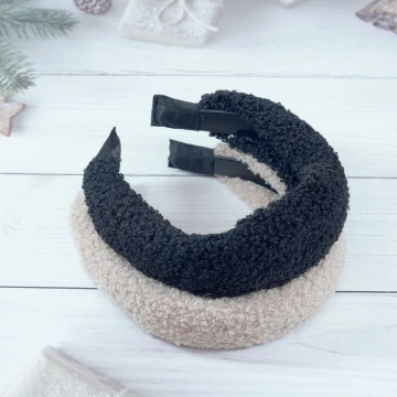 寬版柔軟毛絨絨&times;髮箍&times;共二色