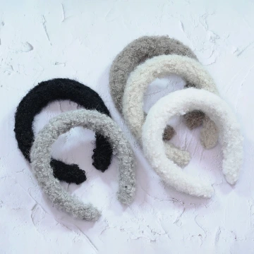 大羔毛素面&times;髮箍&times;共五色