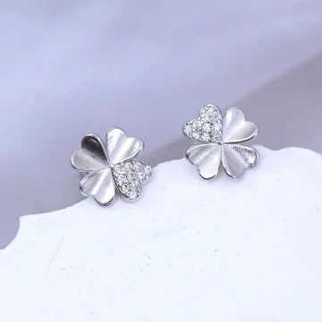 925耳針&times;幸運草&times;轉珠耳環