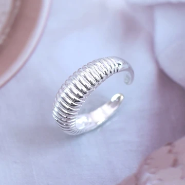極簡螺紋&times;開口戒指