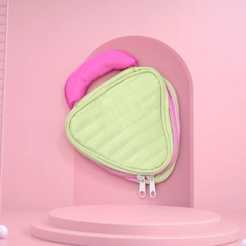 撞色倒三角手提&times;化妝收納包&times;綠色