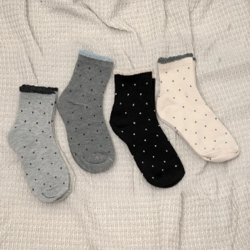 花邊點點&times;低筒襪&times;四雙套件襪子組